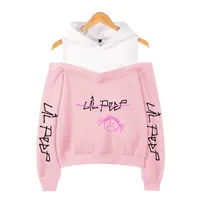Lil Peep Off-the-shoulder Hoody Women Emo Rapper Cry Baby Gedrukt Sweatshirt Maten Voor Casual Fashion Girls Pullover