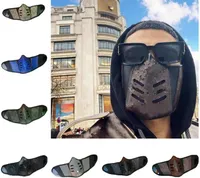 Amerikaanse voorraad unisex designer gezicht maskers covers pu lederen mannen vrouwen stofdicht gezicht masker mode mond-moffel wasbaar sport beschermende masker