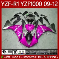 Bodywork Kit für Yamaha YZF-R1 YZF R1 1000 CC YZF-1000 09-12 Körper glänzend Pink 92NO.145 YZF1000 YZF R 1 2009 2010 2011 2012 1000cc yzFr1 09 10 11 12 Motorradverkleidung
