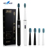 Seago Sonic elektrisk tandborste SG-551 med Byt borsthuvud 4 Rengör lägen En nyckel vibration Vattentät 220224