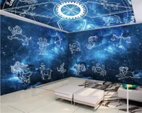 Beibehang Kundenspezifische Tapete Foto Sternenhimmel 12 Konstellation Universum Thema Kinderzimmer voller Hauswände Wand 3d