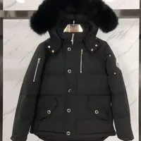 High Quality Real Fur Mens Canadian Moosen Kncks 3Q Parka Goose Down Jacket Warm Outerdoor Coat Windproof Extreme Weather 220107