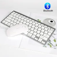 Teclado Mouse Combos Bluetooth e conjunto com chaves multimídia sem fio Silm Combo para Windows Android Mac1