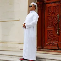 Muslimische Mode für Männer islamische Kleidung Saudi-arabische Dubai-Roben Kaftan Abaya Eid Al-Fitr Jubba-Thobe-arabische Islam lange Roben1
