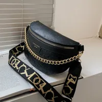 Luxury Chain Fanny Packs Women Leather Waist Bag Brand Shoulder Crossbody Chest Bags Fashion Belt Girl Phone Pack New567
