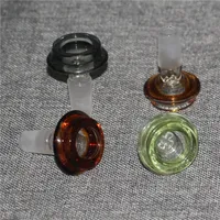 Rökning Mobius Glasskål 14mm 18mm Jonit Man med Honeycomb Screen Rund Skålar Ash Catcher Bubbler Glass Bong
