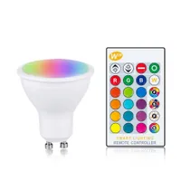 Magic RGB LED-lampa GU10 E27 B22 AC85-265V Smart belysningslampa Färgbyte dimbar med IR-fjärrkontrollen 10W 15W 20W-ljus