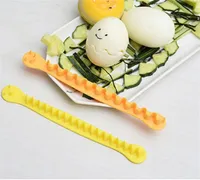 Ev Dalga Tipi Yumurta Kesici Mutfak Pişirme Aksesuarları Saf Renk Dantel Haşlanmış Yumurta Dilimleme 2 Adet Set DIY Kolay Ses 2 7ek J2