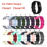 200PCS Watchband för Fitbit Charge 4 Outdoor Fashion Soft Silicone Replacement Band för Fitbit Charge 3 SE Wristbands armband rem