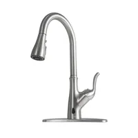 US Stock Pull Down Touchless Single Handle Kitchen Faucet Brushed Nickela17 a12 a39 a43