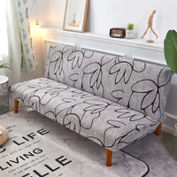 Canapé-lit gris et noir Couverture pliante ling chaise de siège housse de siège couvertures stretch couvre-bacs à bandes de futon élastique