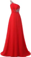 2021 Горячая распродажа одно плечо длинные шифоновые градиентные платья выпускного вечера для юниоров с бисером плюс размер Оммре формальное вечернее платье QC1593