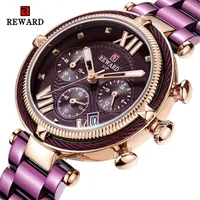Recompensa Top Marca Luxo Mulheres Relógios Moda Steel Strip Quartz para Montre Femme Ladies Wrist Watch Relogio Feminino 201217