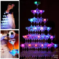 LED Ice Cube Lights Polychrome Flash Ice Vloeistof Sensor Gloeiende Ijs Cubus Dompelbare Lichten Decor Light Up Bar Club Wedding Party