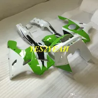 Kit de cuerpo de carenado de motocicleta para Kawasaki Ninja ZX6R 636 94 95 96 97 ZX 6R 1994 1997 Carril blanco verde Bodywork + regalos KS12
