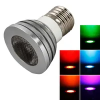 Brand new E27 5W 85V-265V RGB Remote Control Spot Light Lamp Spotlights Bulbs for Home Indoor Lightin Top-grade material Spotlight