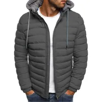 Zogaa Hommes Parkas d'hiver Mode Solide Coton Coton Manteau Veste Casual Vêtements Chaud Vêtements Mens Hommes Streetwear Puffer Jacket1