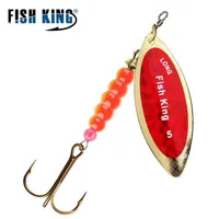 FISH KING Spinner Lure Bait 4 5g 7 0g 12 5g 17 4g 27 1g Spoon s pike Metal Fishing Bass Hard With Hooks 0125