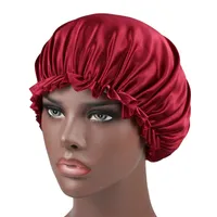 Neue elastische Frauen Satin Bonnet Turban Hat Headwear Chemo Mützen Seide Donna Schlafkappe Damen Haarbedeckung WMTheb Queen66 498 Q2