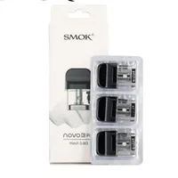 ABD Stok Smok Novo 3 Pod 2ml Kartuş 0.8ohm Mesh Bobin ile Güncellenmiş Hava Akışı Vape Çekirdek 100% Orijinal