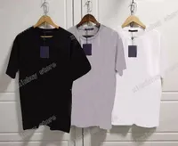 22SS Mężczyźni Kobiety Projektanci Koszulki Koszulki Tee Drukowanie Krótki Rękaw Człowiek Załoga Neck Paryż Moda Streetwear Black White Gray XS-L