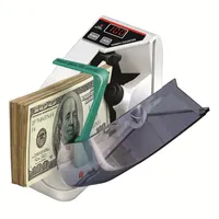 Mini Geld Währungszählmaschine Handliche Bill Cash Banknote Counter Money AC oder Batterie angetrieben für gefälschte Gelddollar EU US UK