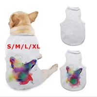 Sublimation Hunde Hemden Polyester weiß leerer Hund Bekleidung DIY Wärmeübertragungstier Tuch S / M / L / XL Subliming Coats A12