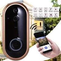 Smart Wi-Fi Дверное звонок кольцо PIR для обнаружения движения беспроводной дверной колокольчик для апартаментов Посетитель Аварийный сигнал Водонепроницаемая безопасность Camera1