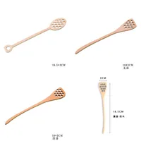 Wooden Honey Coffee Spoons Wood Carving Hollowing Out Dipper Muddler Bee Honeystick Originality Dinnerware Kitchen Hot 2 06dc M2