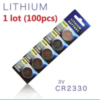 100 unids 1 lote baterías CR2330 3V Litio Li Ion Ion Batería Célula CR 2330 3 Volt Moneda de ion Li-Ion