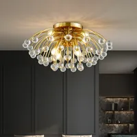 Modern Färgglada Crystal Ceiling Ljuskronor för sovrum Vardagsrum Runda Taklampor Matsal Inomhusbelysning