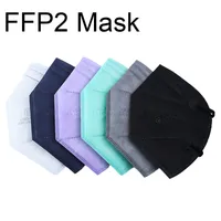 Kleurrijke 5 stks / pak FFP2 Masker Fabriek 95% Filter Ademende ademhaling 5 Laag Designer Face Shield Disposable Folding Masks Stofdicht Winddicht Anti-Mist JY0736