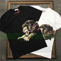 2022 Hombres camiseta Diseñador de lujo Verano Paris Tshirt Mangas cortas Mangas cortas Impresión de animales Bordado Carta de impresión T-shirt Top de alta calidad