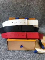 mens belt belts for men designer Classic best quality black white red genuine leather men belt with box classic letter gold silver red black buckle men belt free s