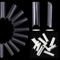 500 stks extra lange vierkante vorm rechte valse nagel tips nep spijkers verlenging Franse acryl salon 2021