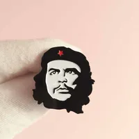 10pcs Custom Enamel Badges Che Guevara Rebel Pins Military Lapel Pin Brooch Socialist Liberal Gift or Art Metal Craft 27.5mm