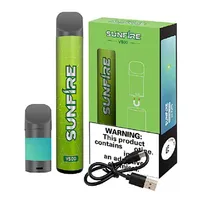 Authentic Sunfire V500 Disposable E Cigarette Kit 500 Puffs Pod Device with 2ml Prefilled Vape Pen Cartridgea43