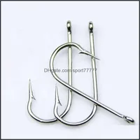 Fishing Hooks Sports & Outdoors 1Pcs High Carbon Steel Long Handle Fish Hook With Barbed Use For Eel Carp Grass Bait 220120 Drop Delivery 20