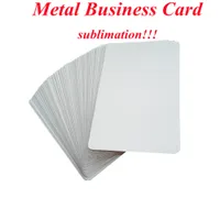 Sublimação Metal Cartões de visita 0.22mm Sublimação de espessura Blanks Cartões de alumínio Cartão de nome branco para cartão de presente da promoção