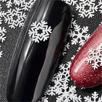 UltraRhein Nagelaufkleber Pailletten Weiße Schneeflocke-Serie liefert Maniküre-Ornamente Mode Aufkleber Weihnachtsdekorationen Heißer Verkauf 2 8mz K2