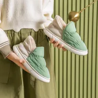Chinelos aquece sapatos interiores de luxuosas para 2022 moda cores misturadas para baixo tecido impermeável antiderrapante masculino de algodão