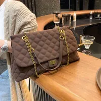 High-quality Rhombic Chain Large-capacity Bag 2021autumn and Winter New Fashion Women's Designer Frosted Messenger