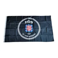 Chorwackie siły obronne flagi banery 3x5ft 100d poliester Hot Design 150x90 cm Szybka wysyłka Żywe kolor z dwoma mosiądzami