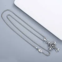 Classic HOT Wholesale Ch cro core hip hop fashion brand Thai silver personality Pendant Necklace Valentine's Day gift straight