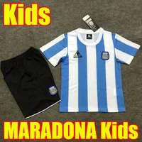 Kids Retro 1986 Argentina Diego Maradona Soccer Jerseys 2020 2021 Conmemorate Camiseta Boca Juniors 20 21 Youth Boys Camisetas de fútbol Soccer Jerseys