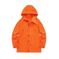 남자 재킷 Konng 새로운 봄과 가을 중반 길이 재킷 패션 브랜드 고품질 윈드 브레이커 솔리드 컬러 겉옷 코트 의류