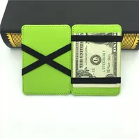 Hot Sale New Brand Mens Leather Magic Money Clips Thin Clutch Bus Card Bag For Women Small Cash Holder Slim Man Purse
