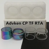 Advken CP TF Bag RTA Normale 3 ml di lampadina da 3 ml 4 ml di sostituzione arcobaleno trasparente tubo di vetro esteso a bolle fatboy 3pcs/pacchetto di vendita al dettaglio in scatola