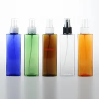 250 ml Vierkante Mosquito Repellent Spray Clear / Blue Bottle Perfume Flairosol Fijn Mist Spuit Make-up Container met Pomp Atomizergood Kwaliteit