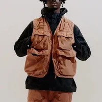 Hot Sale Fashion 19SS Camo Cargo Vest Tactical Clothing Mountain Outdoor Men Women Coat Street Casual Sport Outwear Jacket Size S-XL